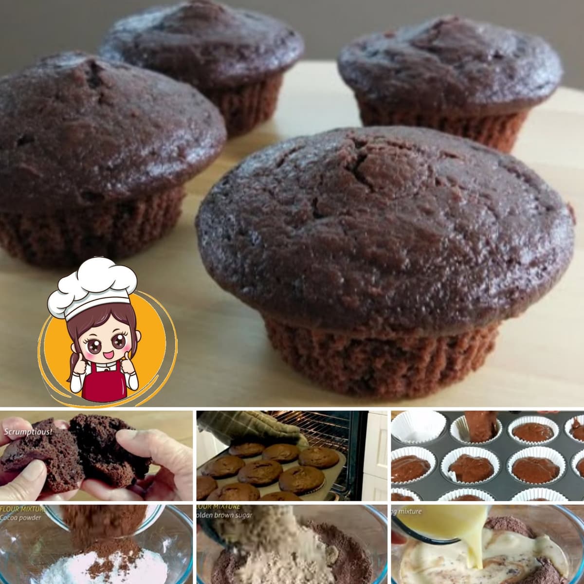 LET'S RELAX ON THE WEEKEND: Chocolate Muffins made with Yogurt