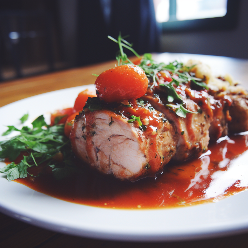 Pork Loin with Tomato Coulis
