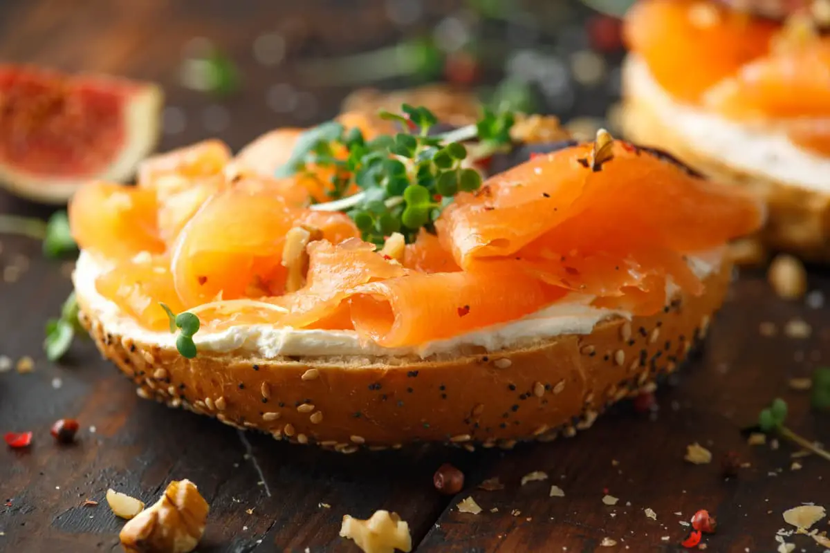 Festive Salmon Bagel Sandwich