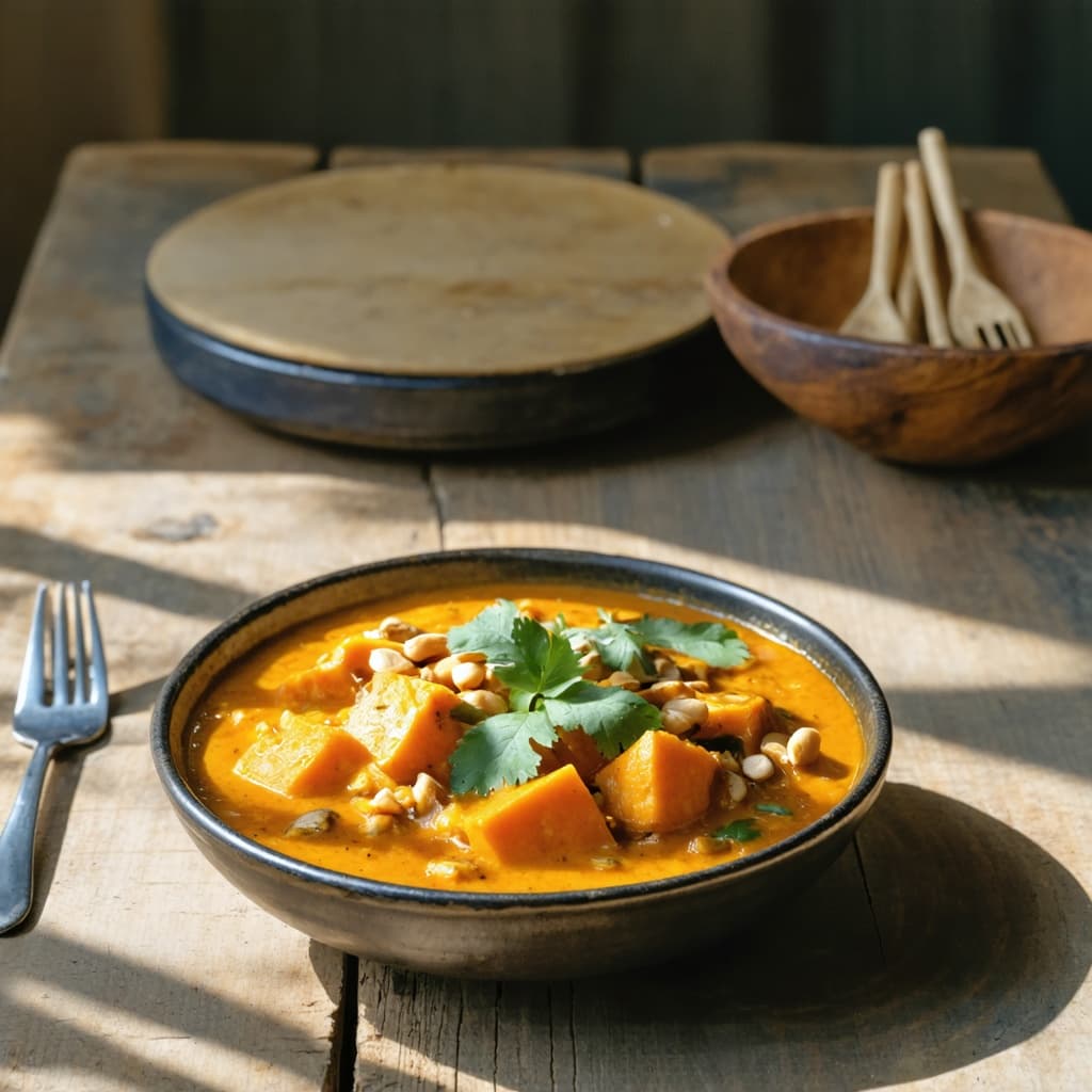 Sweet potato & peanut curry