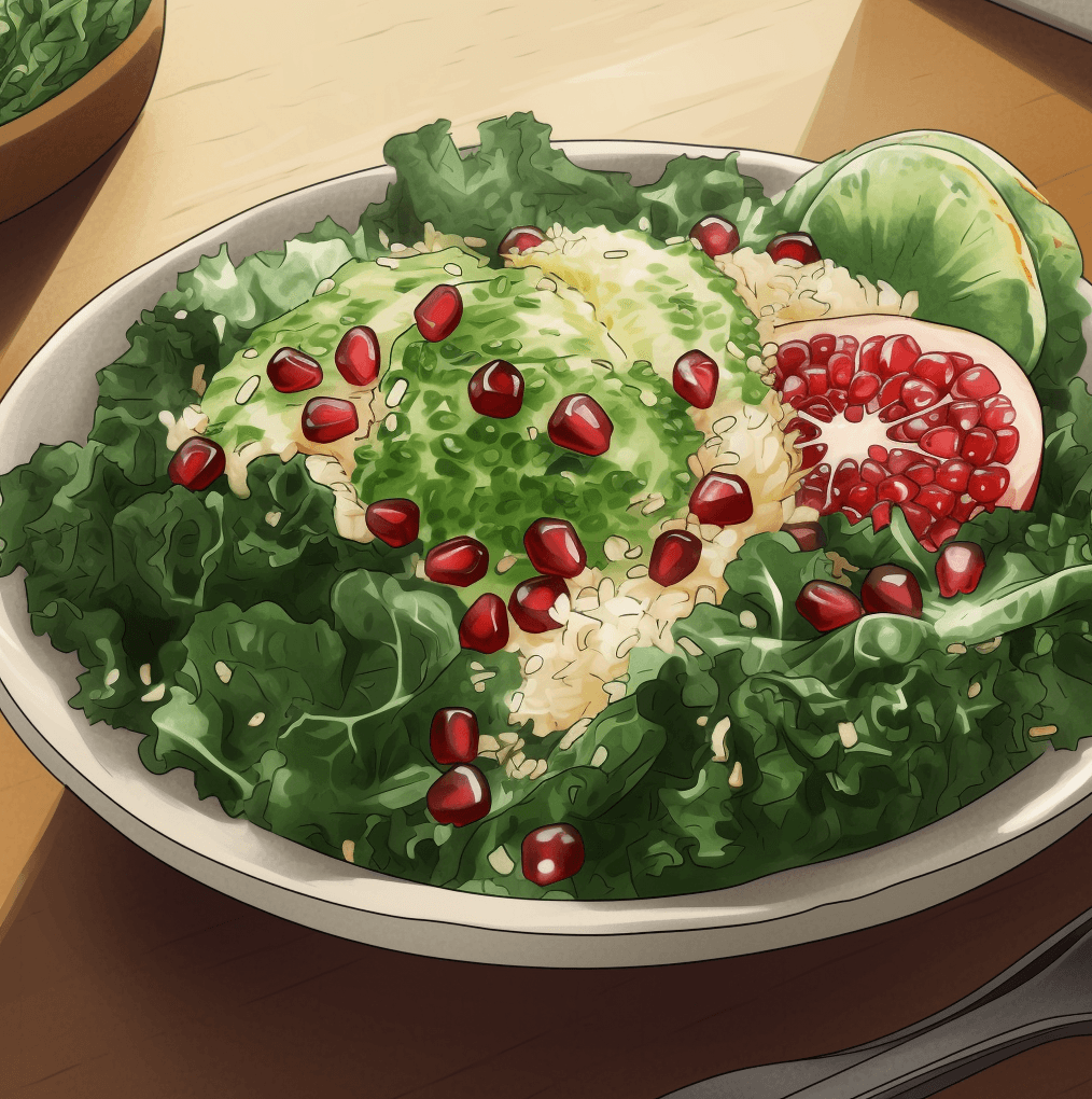 Quinoa Kale Pomegranate Salad