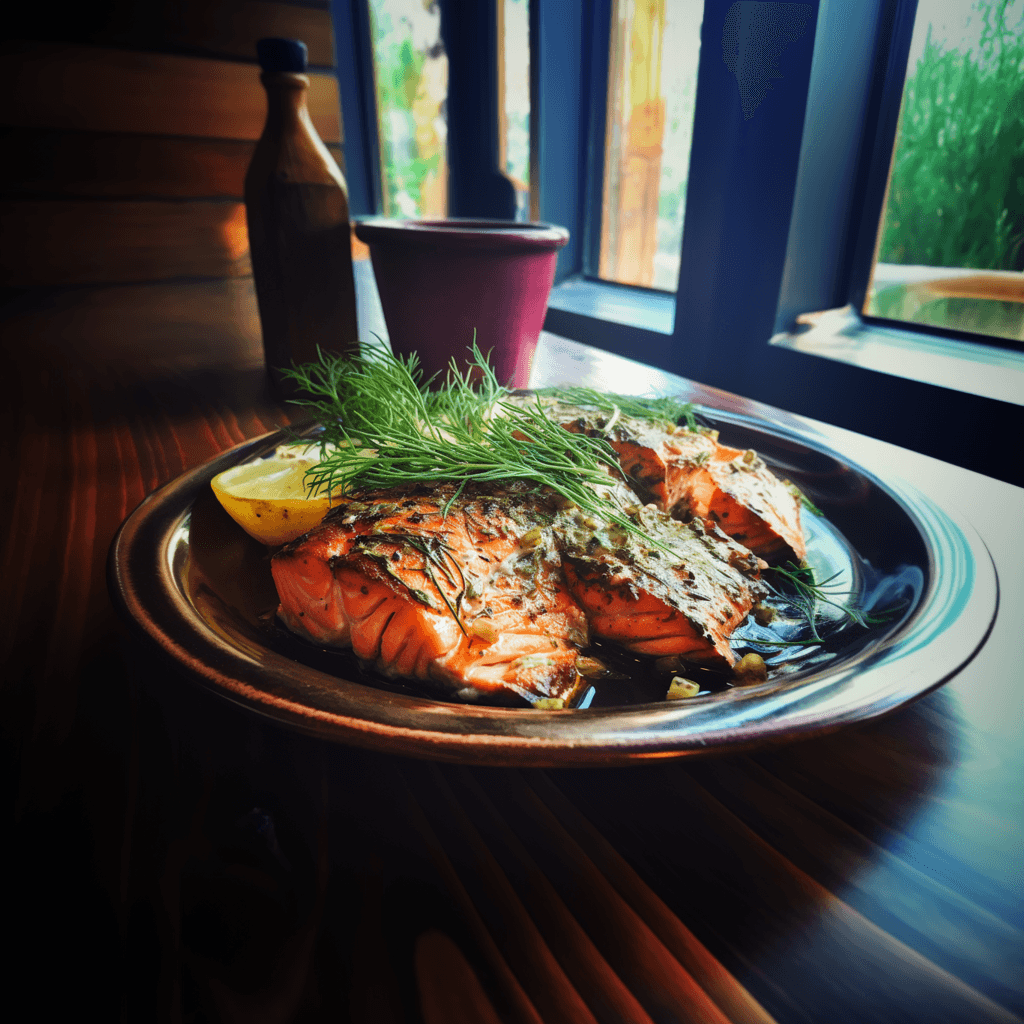 Broiled Salmon with Dill