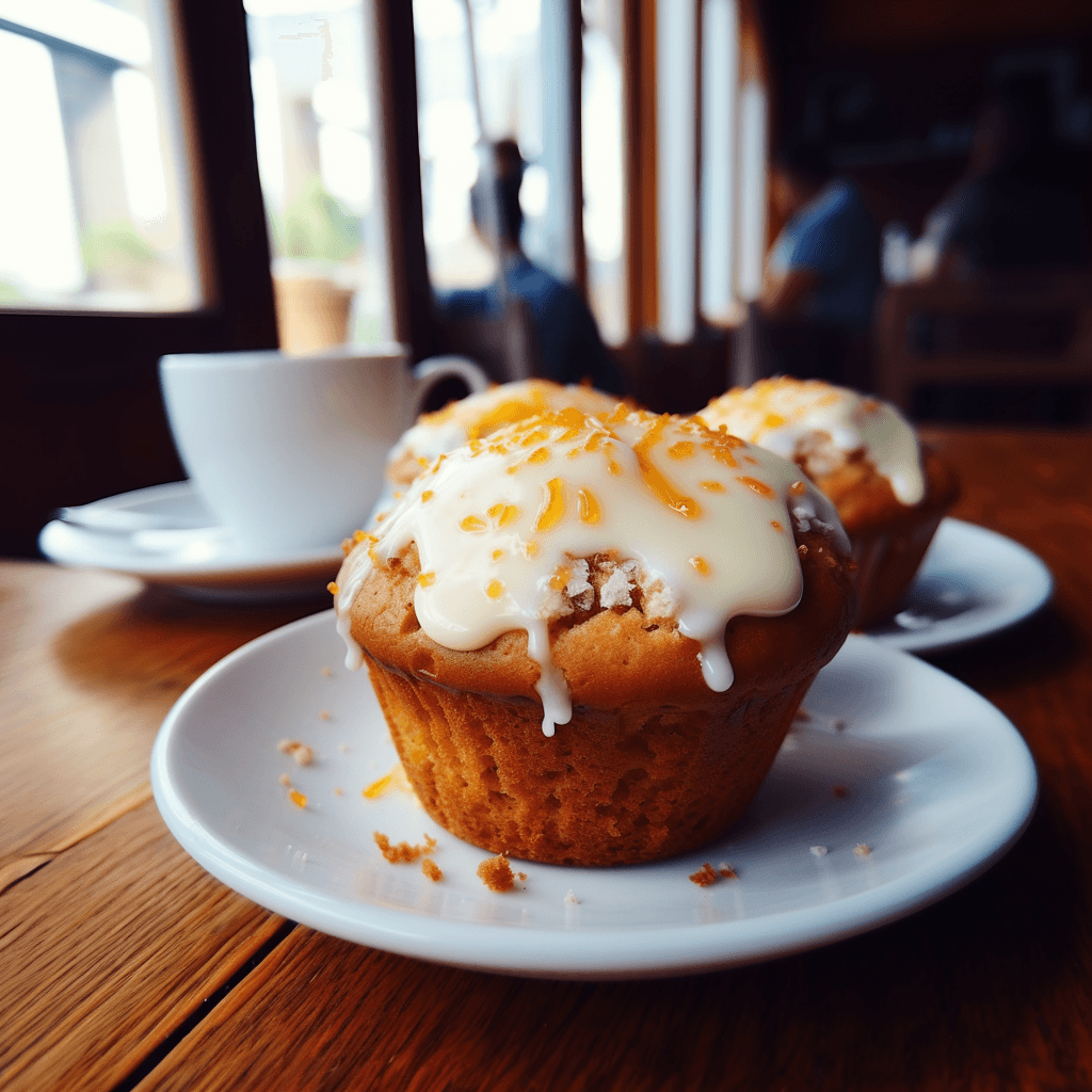 Orange Wheat Muffins with Cream Cheese